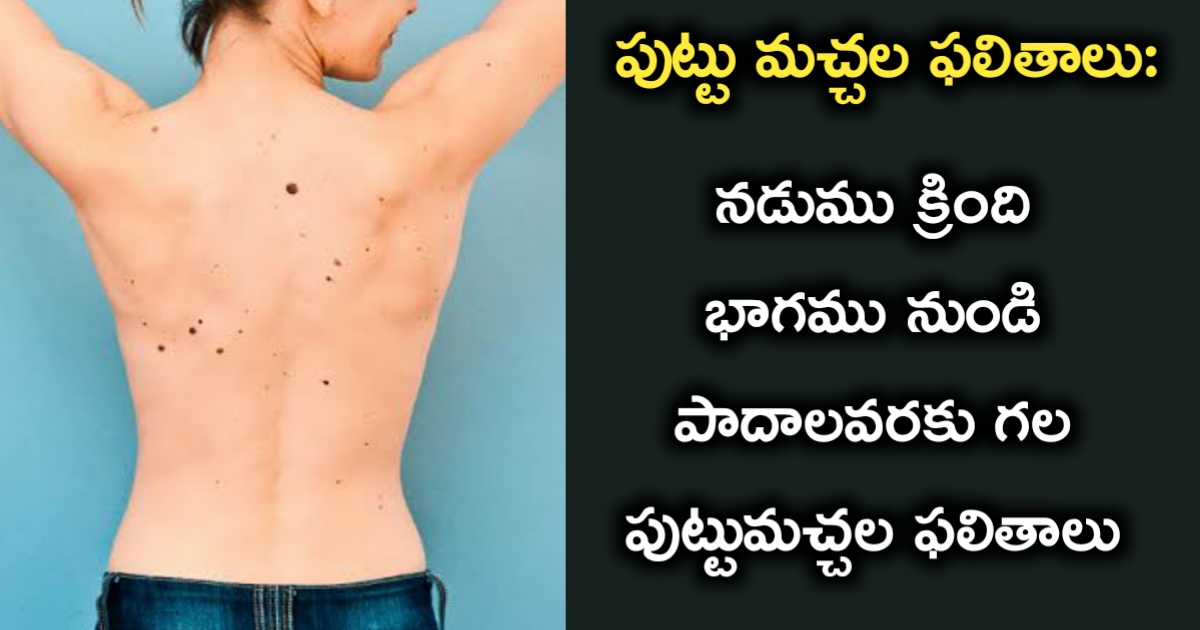 నడుము క్రింది భాగము నుండి పాదాలవరకు గల పుట్టుమచ్చల ఫలితాలు