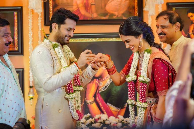 nithin engagement photos