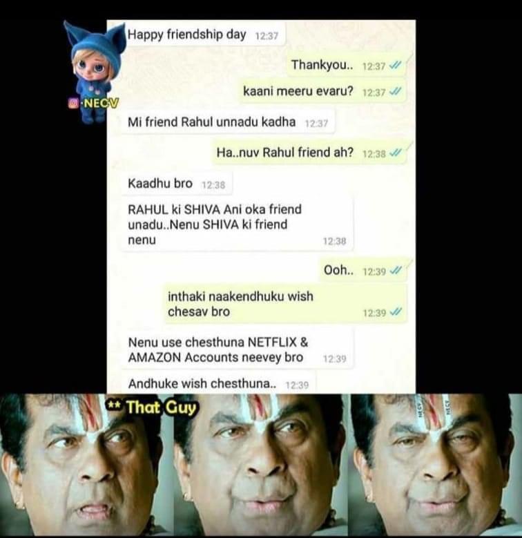 friendship day funny memes