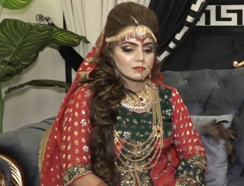 a woman dress up like a bride from 16 years