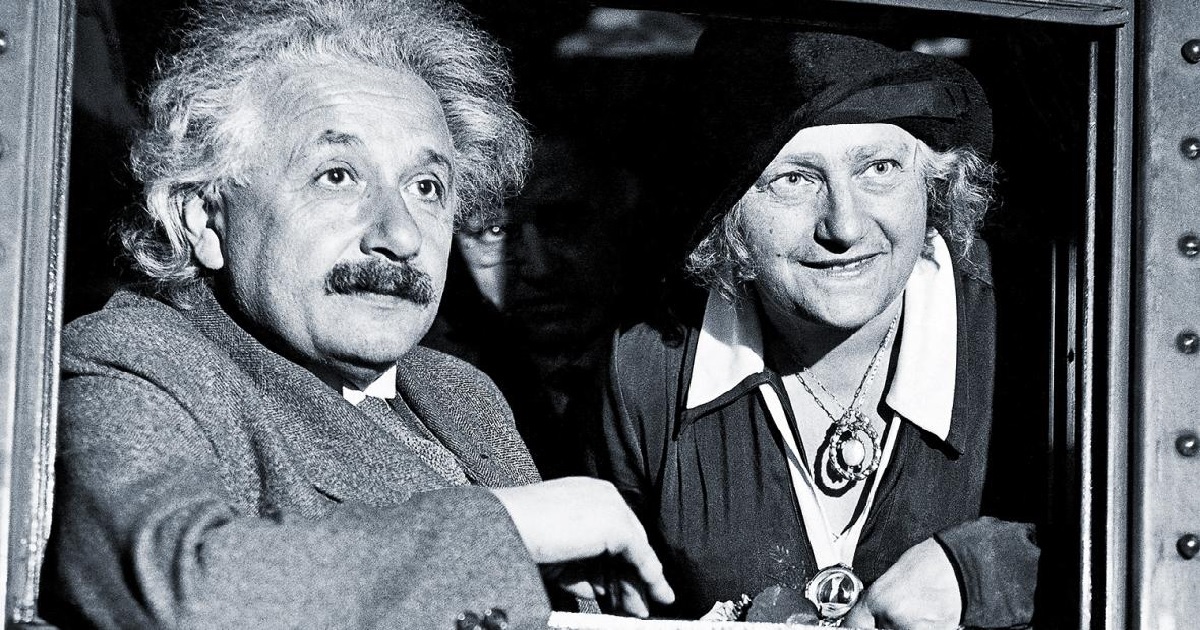 ainstein with wife