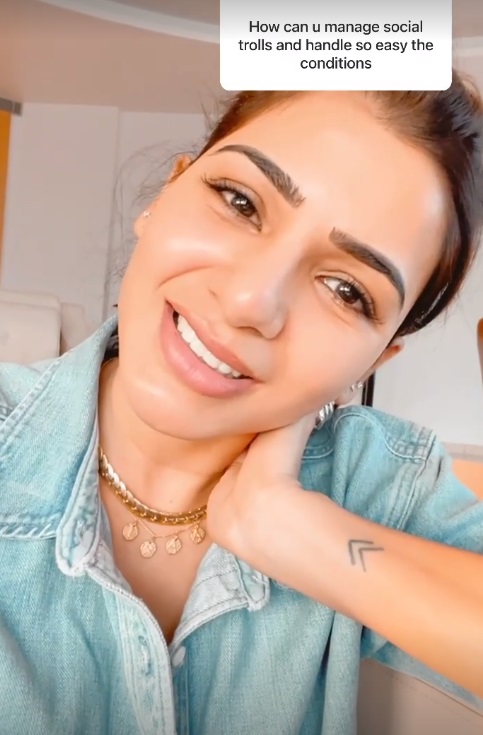 samantha answers to how she responds on trolling