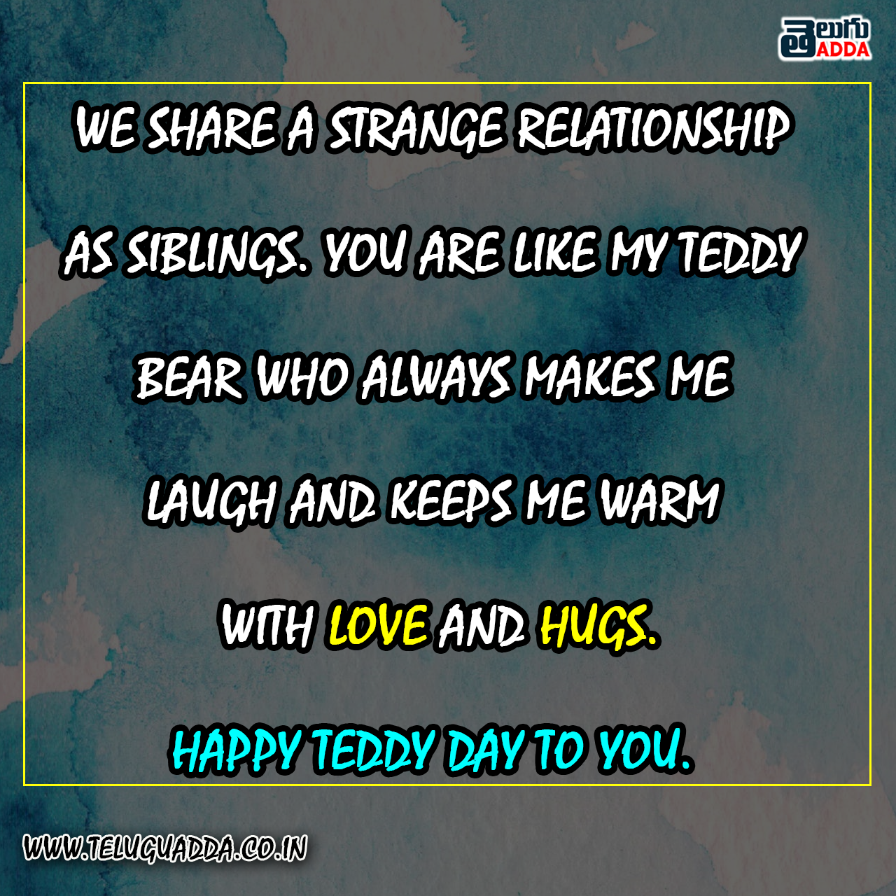 Teddy Day Wishes To Brother and sister