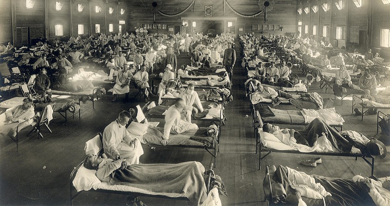Spanish flu pandemic in 1918