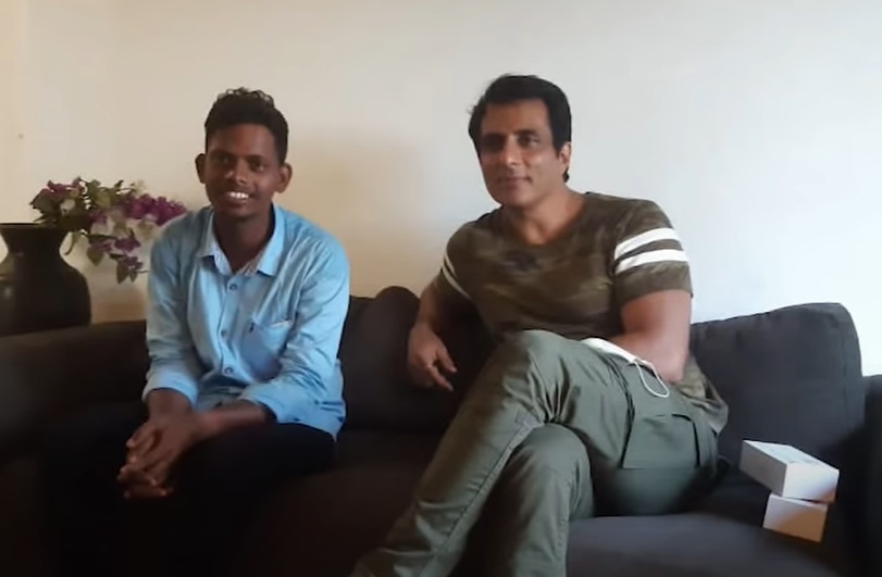Venkatesh walks 700 km to meet Sonu Sood