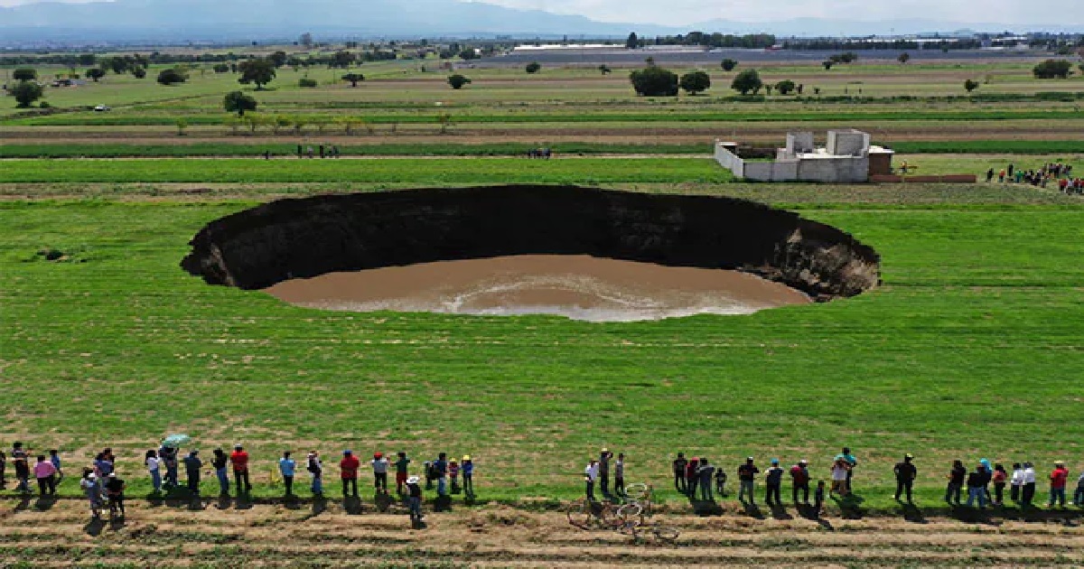 gigantic sink hole