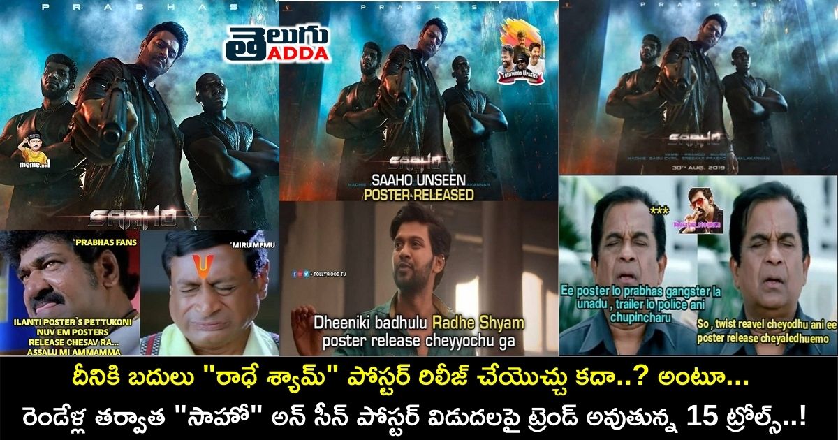 Trolls on releasing Saaho unseen poster