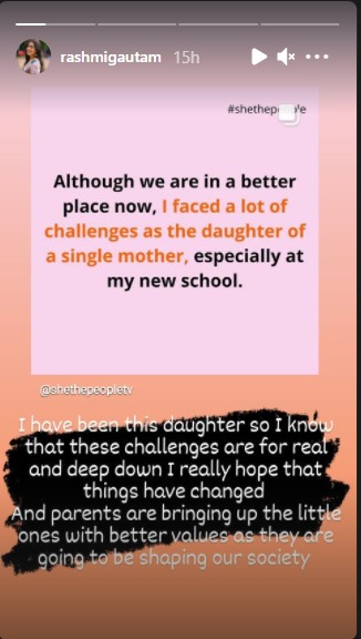 rashmi gautam instagram story
