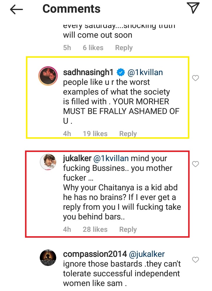 samantha stylist preetham jukalker reply to a netizen