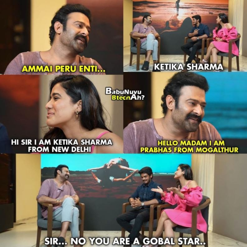 trending trolls on prabhas interview with romatic movie team