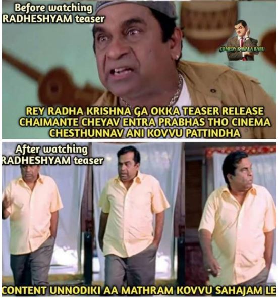 Trending trolls on radheshyam teaser