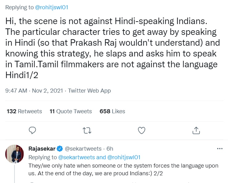 netizens angry on a scene in jai bhim