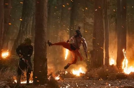 Ram Charan Arrow shot from rrr trailer goes viral