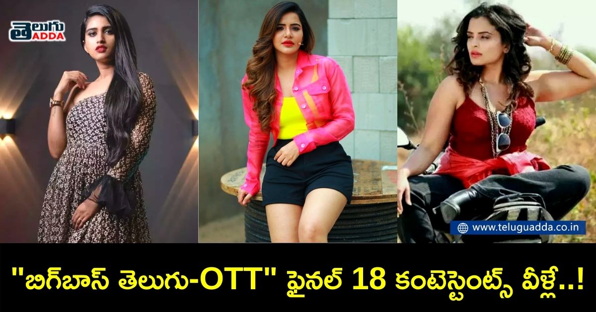 bigg boss telugu ott final contestants list