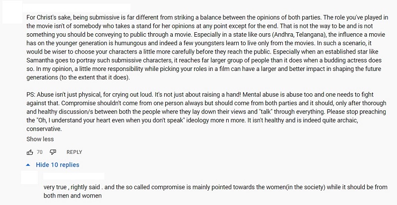 netizen reply on a samantha interview goes viral