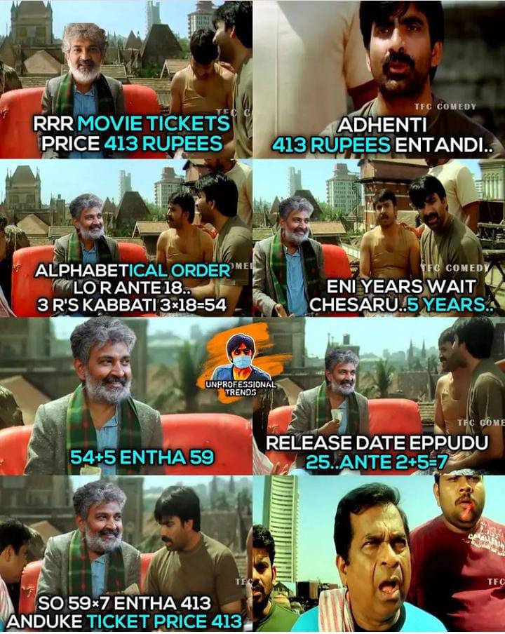 funny logic behind rrr ticket rates