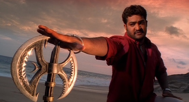 did you observe this scene in simhadri movie