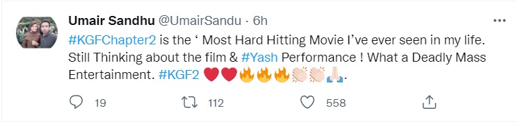 kgf 2 review by umair saindhu