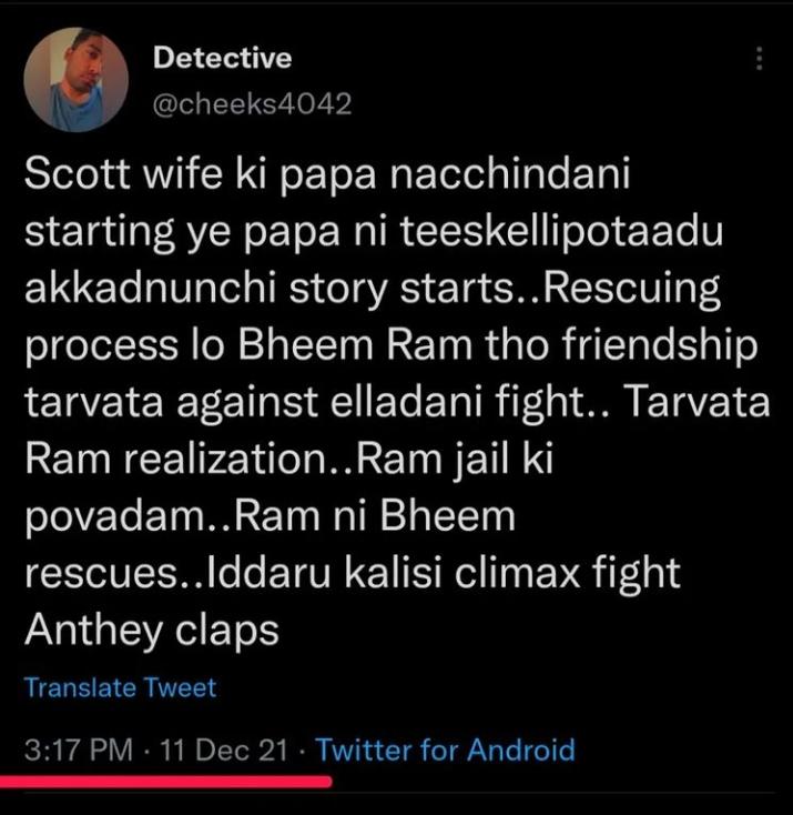 tweet about rrr before its release goes viral