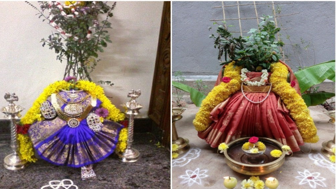 Tulasi plant decoration