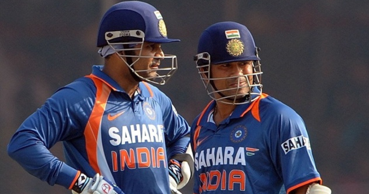 Sehwag with Sachin