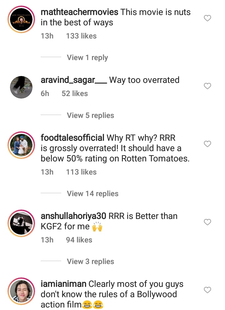 comments on rrr result goes viral