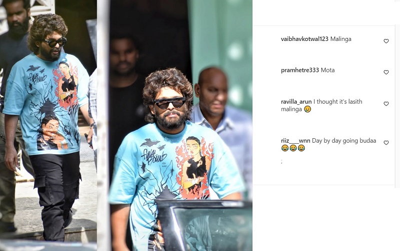 netizens comments on allu arjun latest public appearance pictures