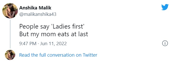 why do women in households eat at last