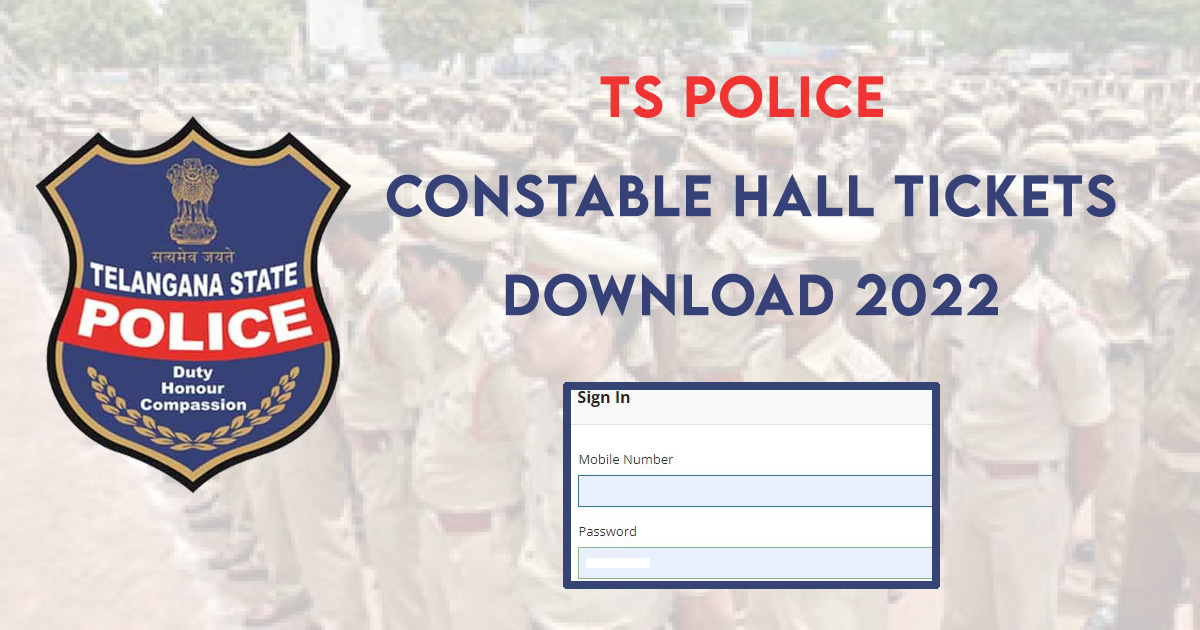 Download TS Police Constable Hall Ticket