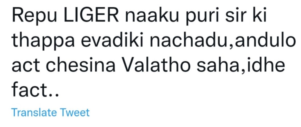funny tweets on liger movie review