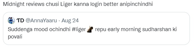 funny tweets on liger movie review