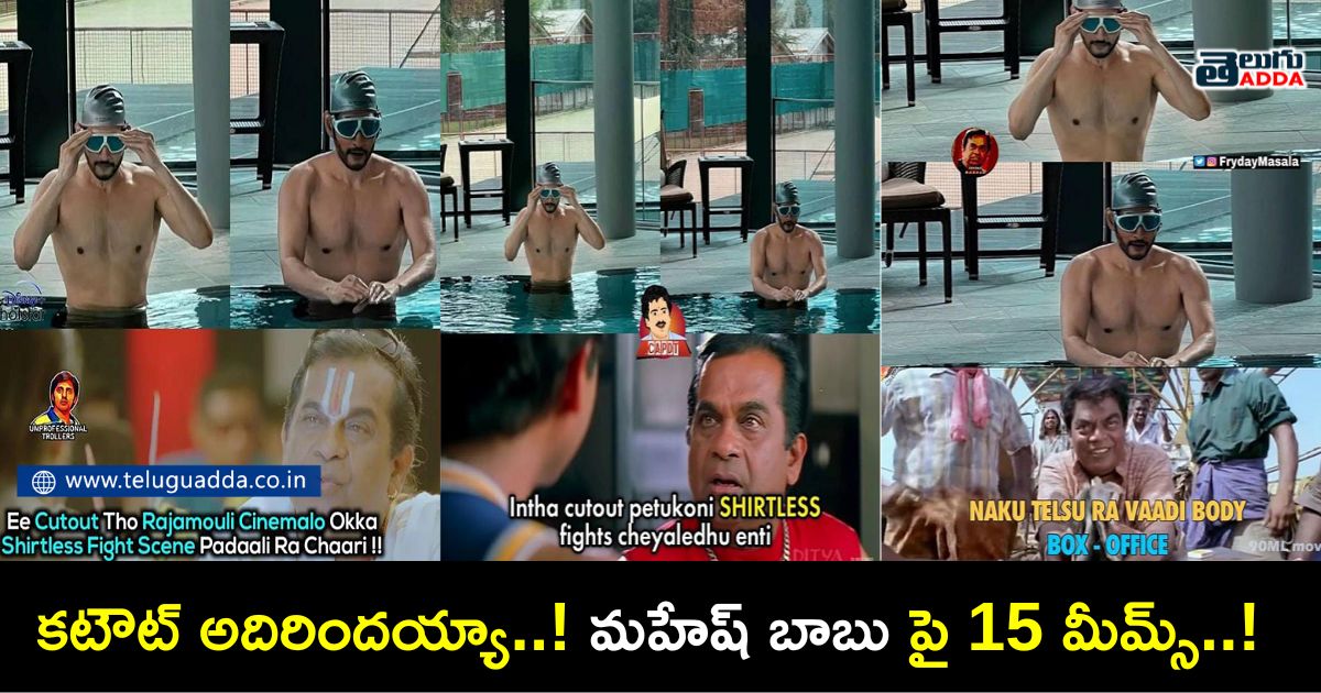 trending memes on mahesh babu latest swimming pool photo
