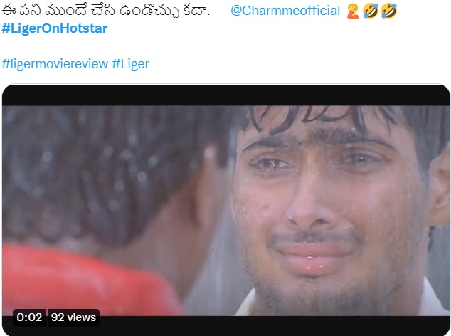 trending tweets on liger movie ott release