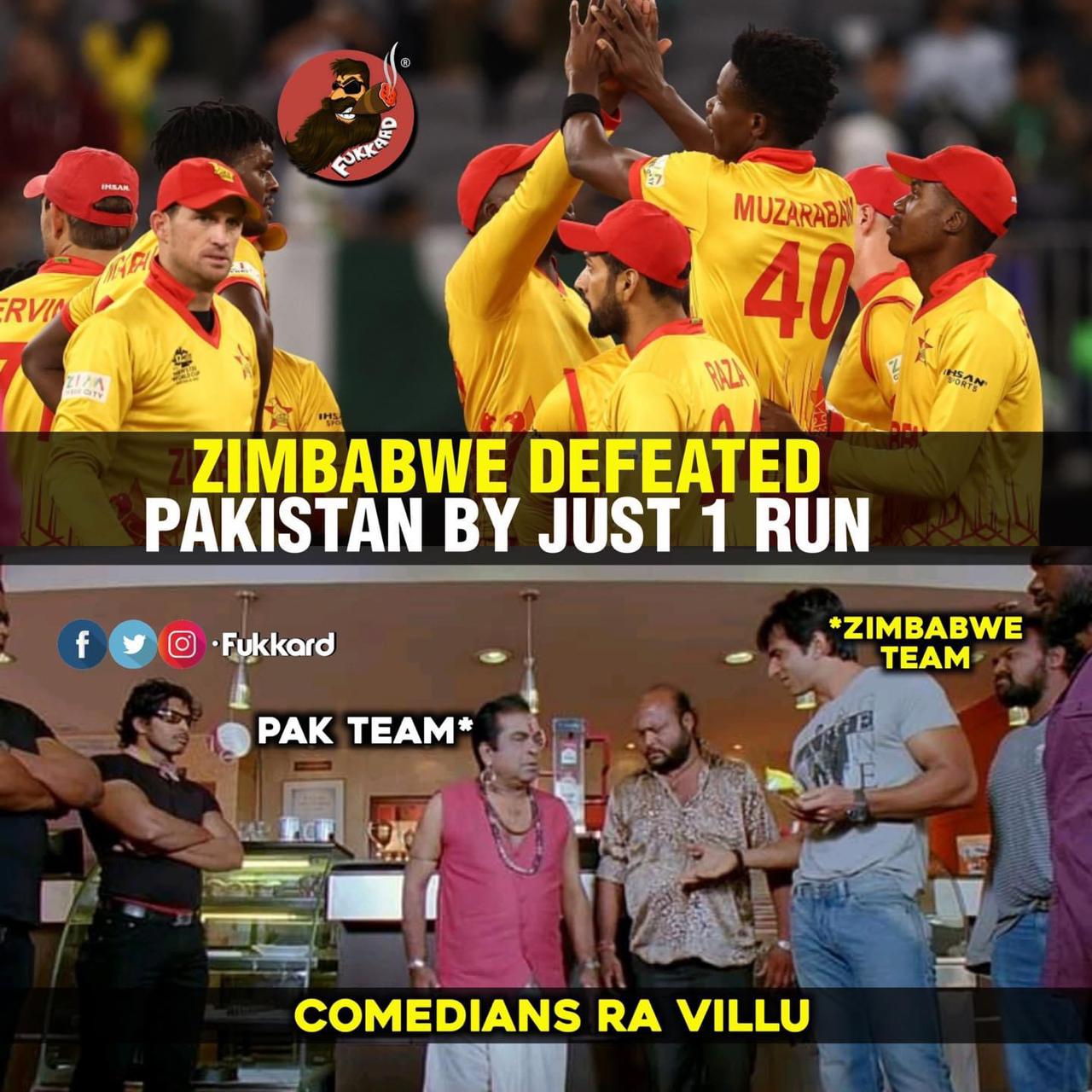 memes on pakisthan-jimbabwe match..
