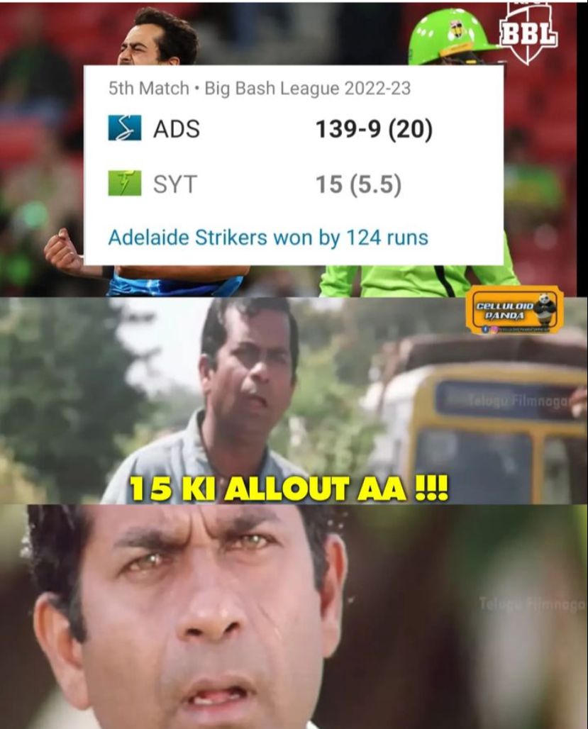 memes about sydney low score in t 20 .!! 