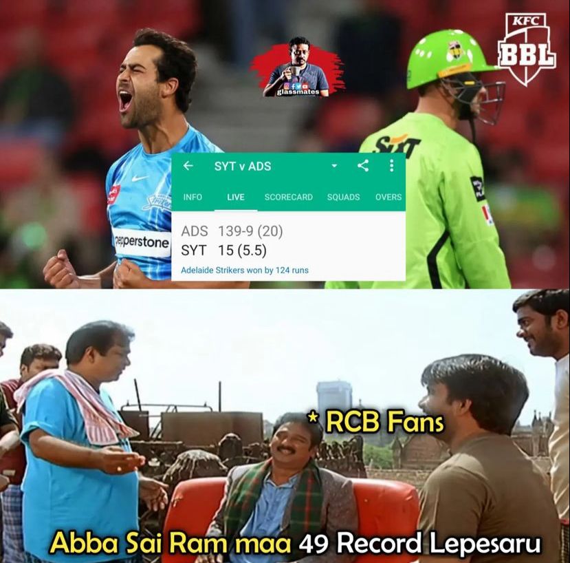memes about sydney low score in t 20 .!! 