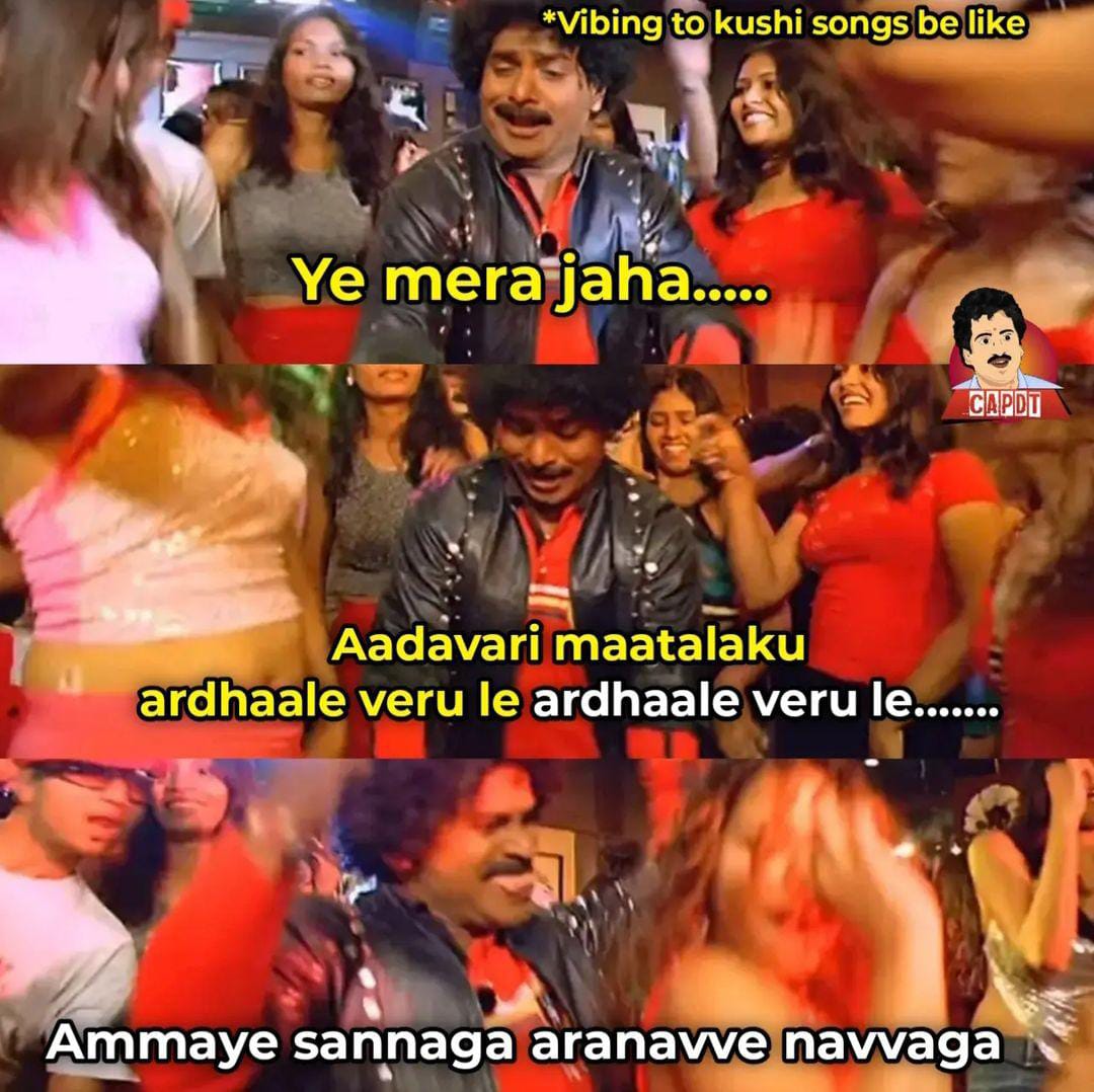 memes on kushi movie re release..