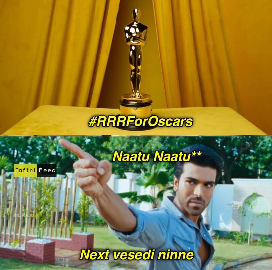 memes on RRR got golden globe award..