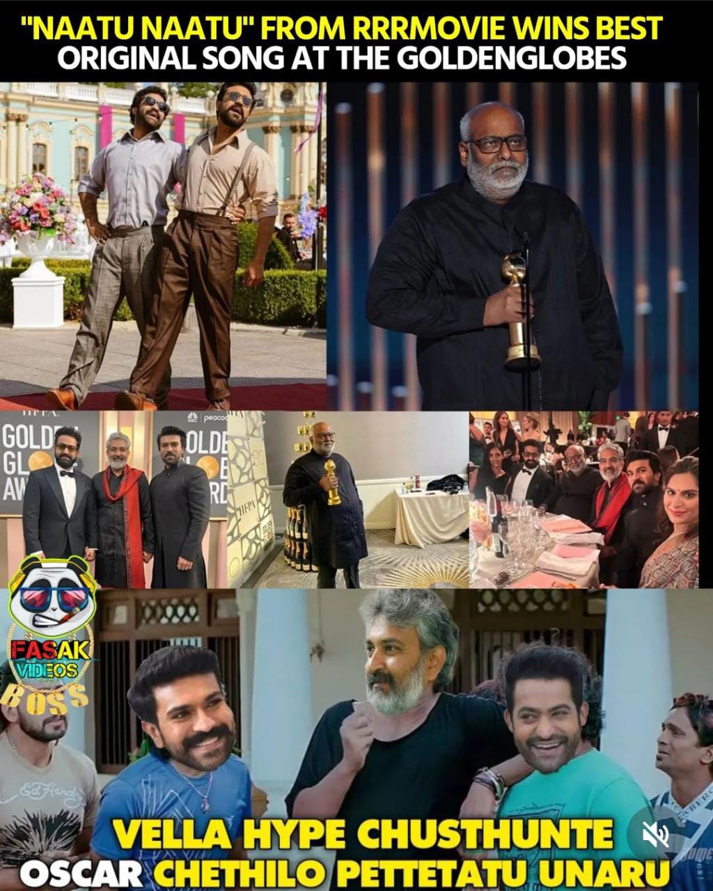 memes on RRR got golden globe award..