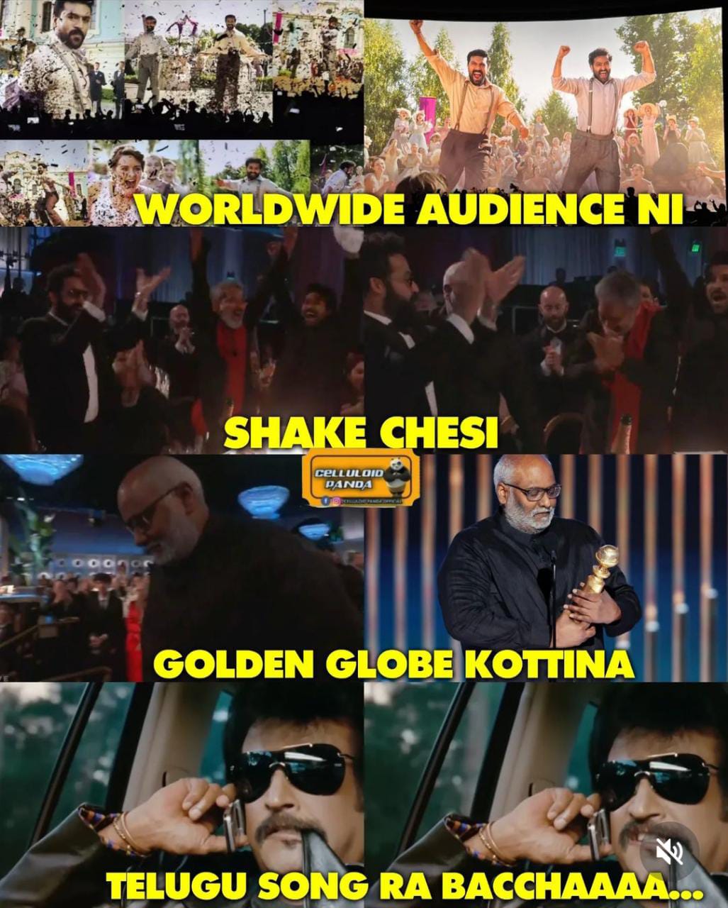 memes on RRR got golden globe award..