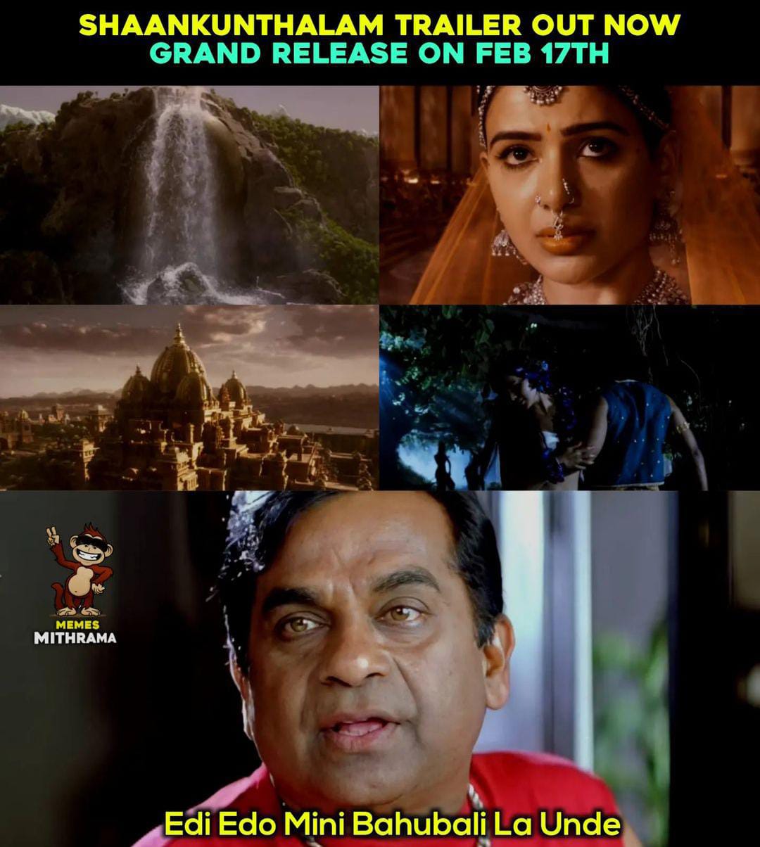 memes on shakunthalam movie trailer..!! 