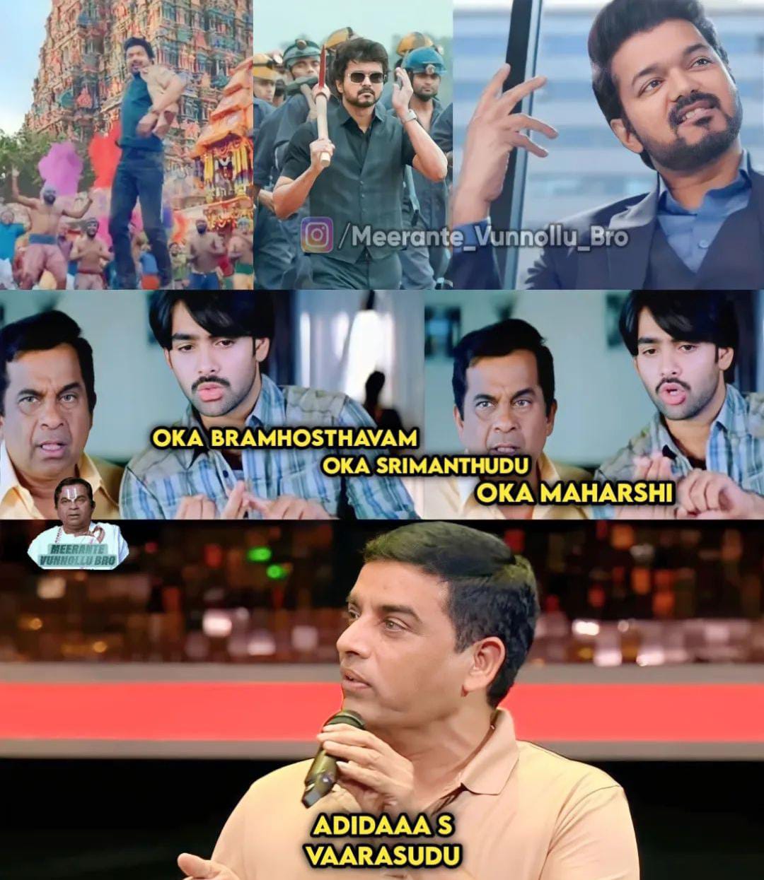 memes on thalapthy vijay varasudu movie trailer..!!