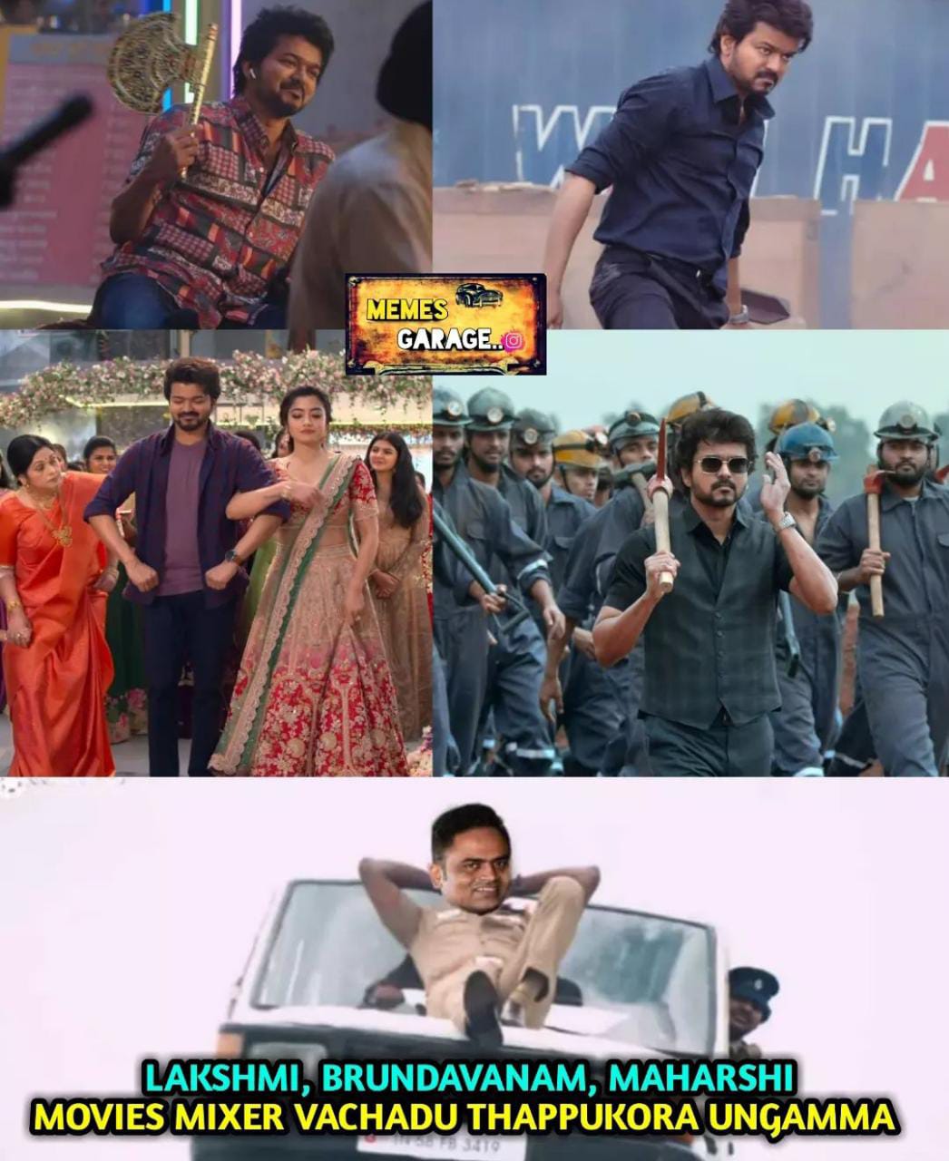 memes on thalapthy vijay varasudu movie trailer..!!