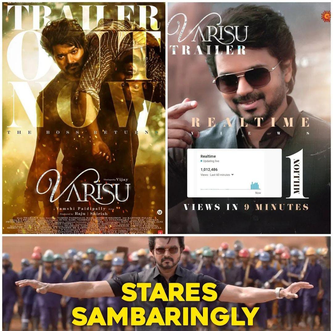 memes on thalapthy vijay varasudu movie trailer..!!