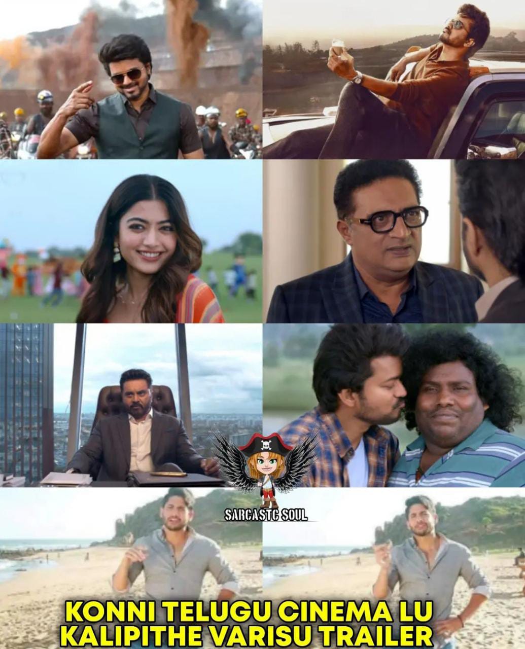 memes on thalapthy vijay varasudu movie trailer..!!
