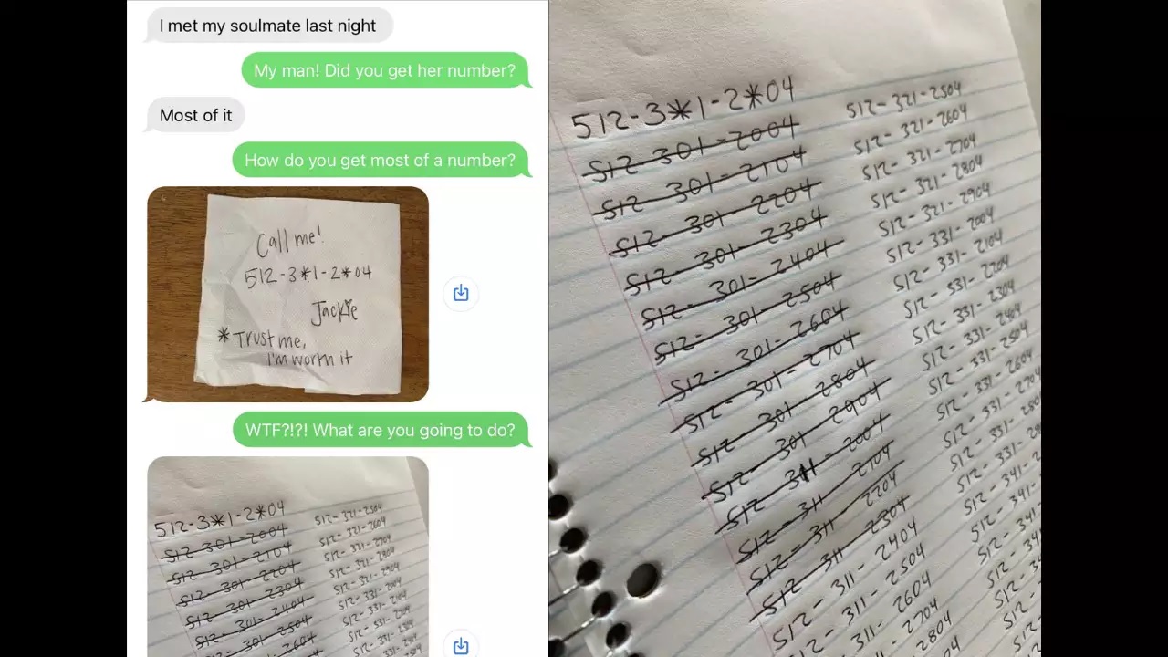 how this guy find his soulmates phone number..??