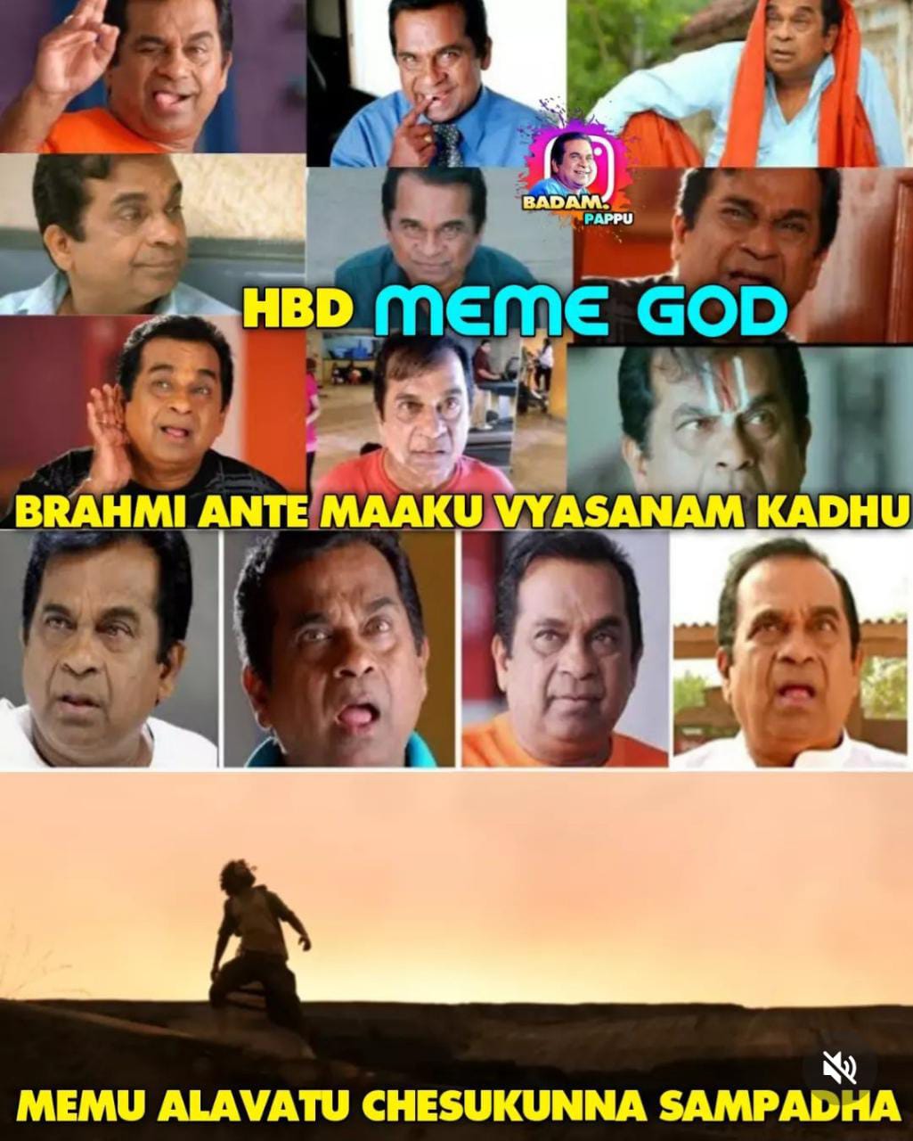 memes on bramhanandam birthday.. 