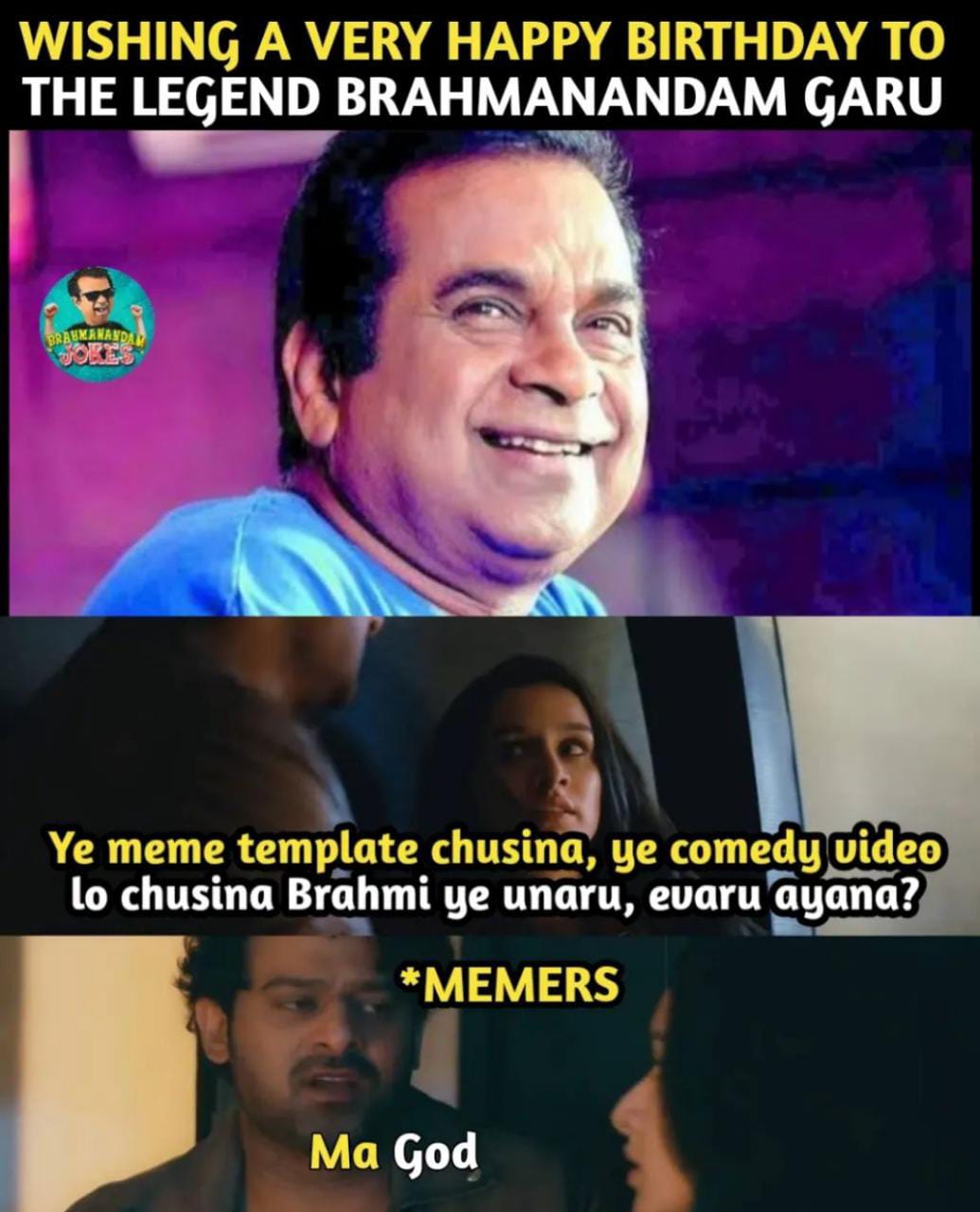 memes on bramhanandam birthday.. 