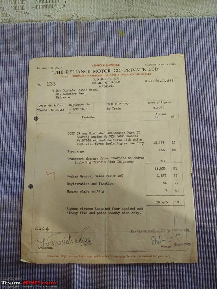 price of ambassador in 1964..!!