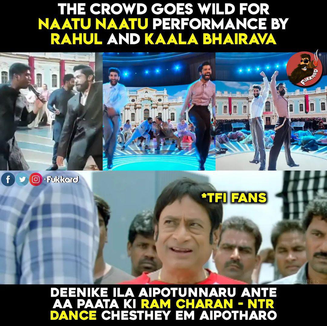 memes on RRR win oscar for 'natu natu' song..